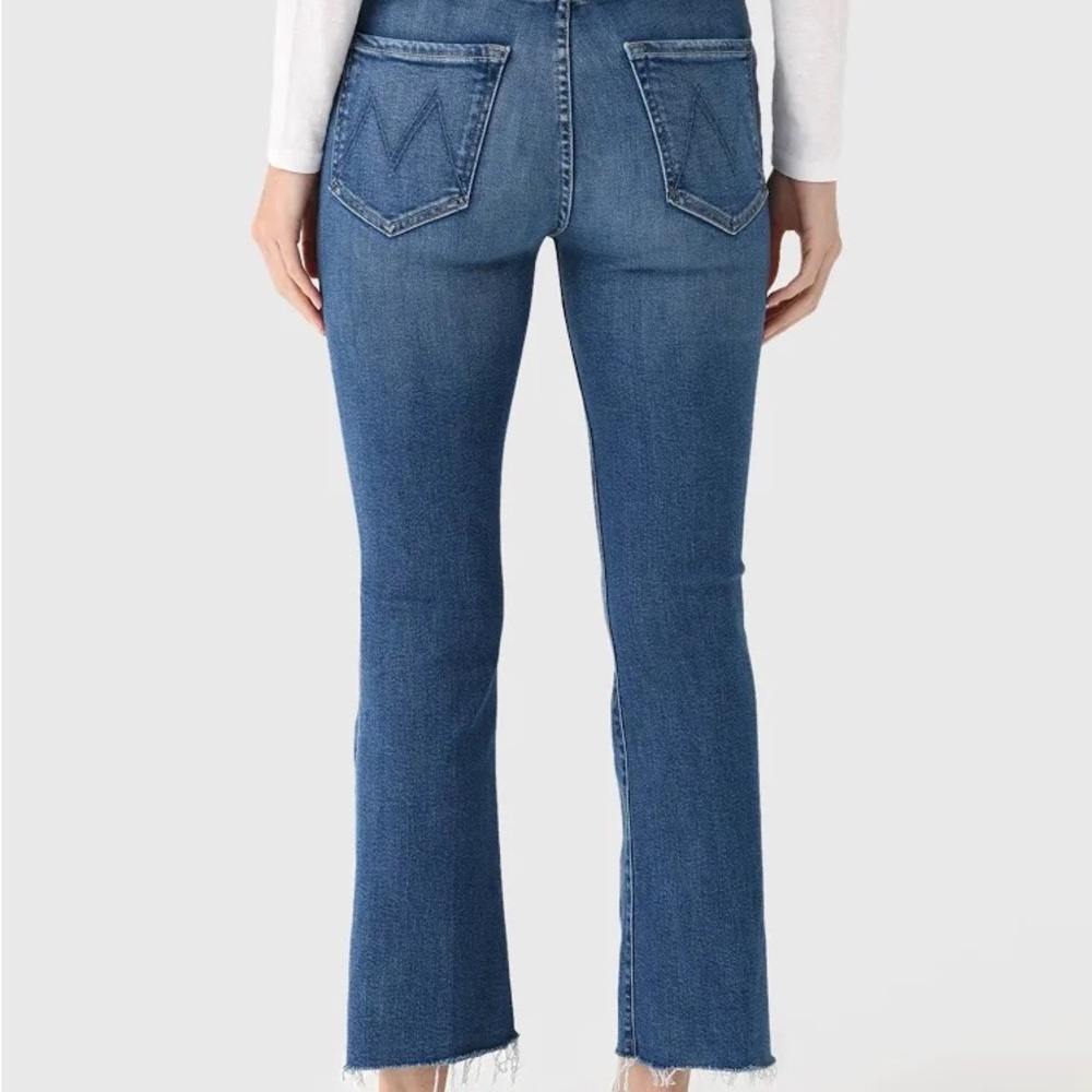 MOTHER cropped flare leg Blue Jeans